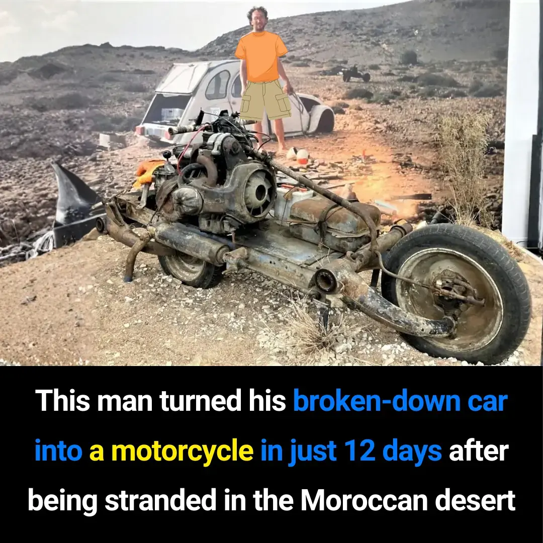 Incroyable histoire de survie : l'homme qui a transformé sa voiture cassée en moto dans le désert marocain